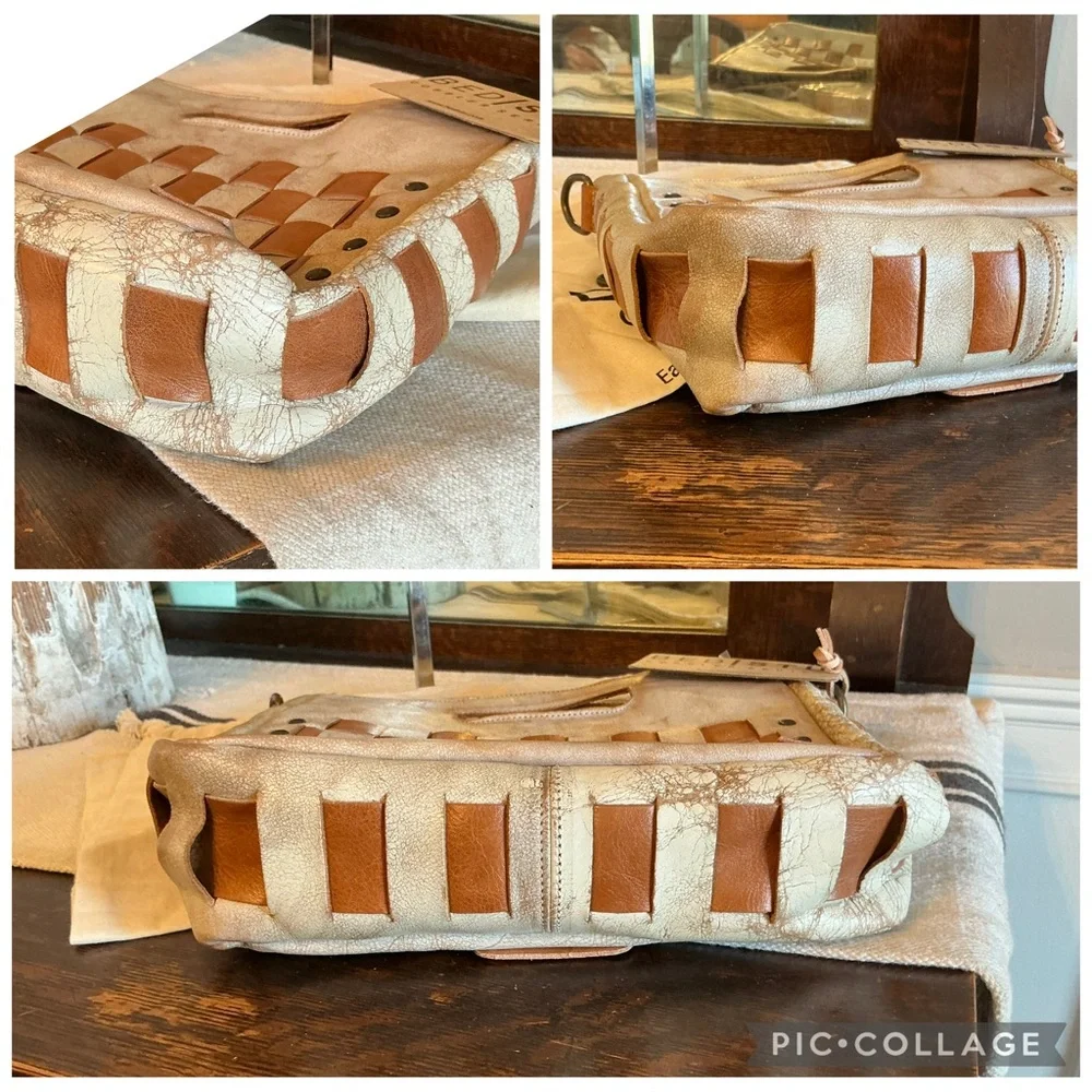 NWT Bed Stu Leather Keiki Crossbody Bag Handbag Nectar Lux Tan Rustic MSRP $235 - Picture 8 of 13